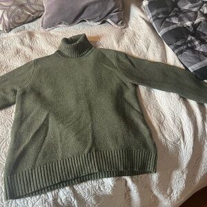 JCREW- Olive Green Turtleneck Sweater - only worn a couple times-